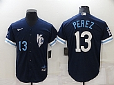 Royals 13 Salvador Perez Navy Nike 2022 City Connect Cool Base Jerseys,baseball caps,new era cap wholesale,wholesale hats
